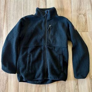 Free Country Boy’s Black Sherpa Fleece Jacket Size L Full Zip Pockets